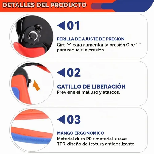 Vista 5 de Herramienta de prensado de cables de conector de cable de terminal de barril abierto con kit JST-XH de 720 piezas - 24-16 AWG (0.25-1.5 mm²)
