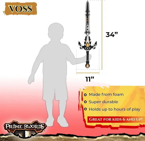 Vista 7 de Formidable Toys - Espadas de espuma de 32 pulgadas para niños, diseños para mezclar y combinar, juguetes de juego de simulación y caballeros
