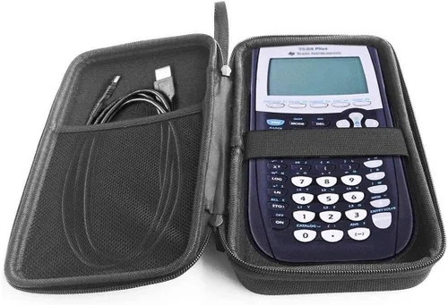 Vista 4 de Estuche rígido compatible con calculadora gráfica Texas Instruments TI 84 Plus