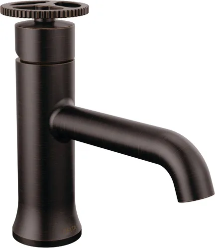 Vista 17 de Delta Trinsic - Grifo de baño de 1 agujero con mango de rueda, níquel pulido, grifo de fregadero de baño de un solo agujero, ensamblaje de drenaje