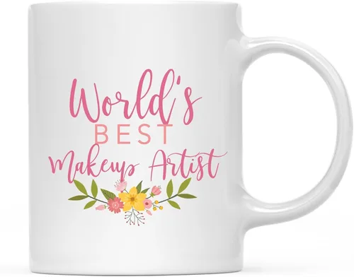 Vista 6 de Andaz Press Taza de café de 11 oz, regalo de broma de la mejor abbuela del mundo, diseño floral, paquete de 1