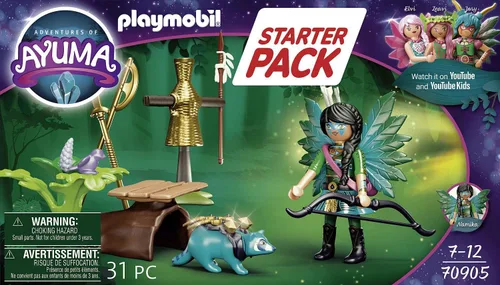 Vista 3 de Playmobil Paquete de iniciación Hada Caballero con juguete de mapache