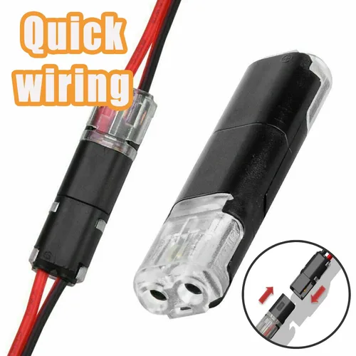 Vista 3 de Conector a presión de doble cable con hebilla de bloqueo, Conector enchufable de dos hilos estanco con hebilla de cierre (20PCS)