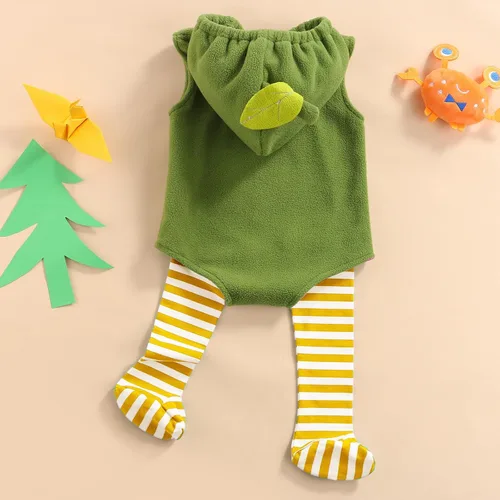 Vista 6 de Winioder Disfraz de Halloween para bebé, bebé, niño, niña, disfraz de fruta de animales, con capucha, 2 piezas, ropa de otoño