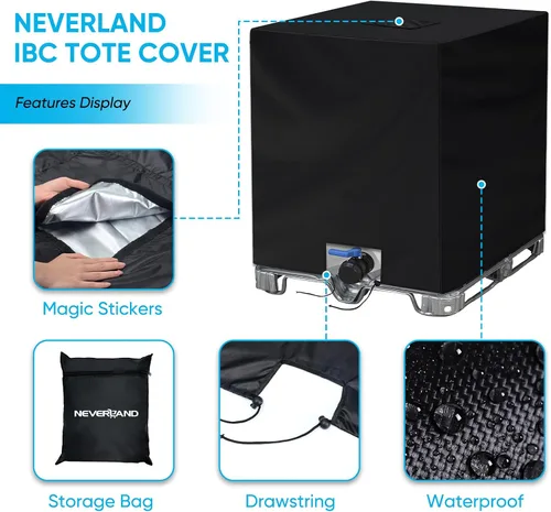 Vista 8 de NEVERLAND IBC - Funda para tanque de agua 420D de 275 galones, paquete de 2