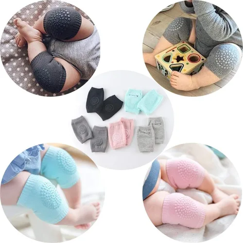 Vista 3 de Rodilleras antideslizantes para bebés y niños pequeños, rodilleras de algodón transpirables y cómodas, protectores de seguridad anticaídas