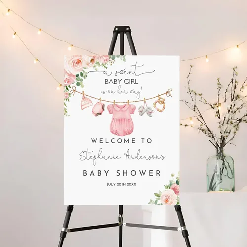 Vista 24 de Señal de Bienvenida Personalizada para Baby Shower de Niño, Señal de Baby Shower Niño, Decoraciones de Baby Shower Azul Boho de Oso Sol, Aquí Viene