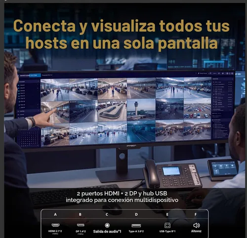 Vista 8 de INNOCN Monitor de 49" WFHD 1080P 144Hz pantalla plana dividida