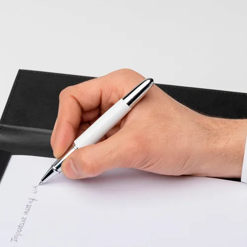 Vista 7 de Hugo Boss Icono de bolígrafo Rollerball Tinta negra Caja de regalo (blanco)