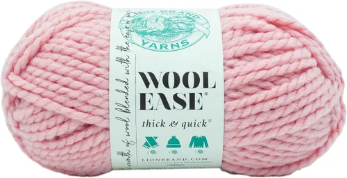 Vista 143 de Lion Brand Yarn - Ovillo de lana Wool-Ease Thick & Quick color fuerza aérea Super Bulky Wool Acrylic Blend Fiber for Soft Hats, Sweaters, Chunky