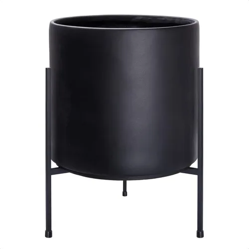Vista 12 de Macetero moderno con soporte de metal de 8, 10, 12 y 14 pulgadas, para plantas