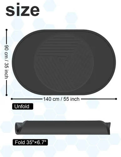 Vista 5 de PrismXR Extra Large Non-Slip VR Mat (55''x35'') - Soft & Comfortable with Supportive Cushioning - Ideal for Oculus Quest 2, HTC Vive, PSVR and More