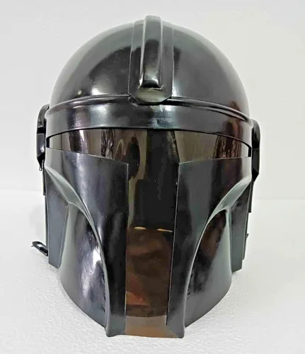 Vista 5 de tSQUARE Nuevo casco negro de Star Wars Mandalorian réplica detallada