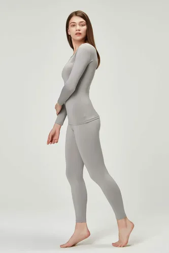 Vista 4 de DEVOPS Conjunto de ropa interior térmica para mujer