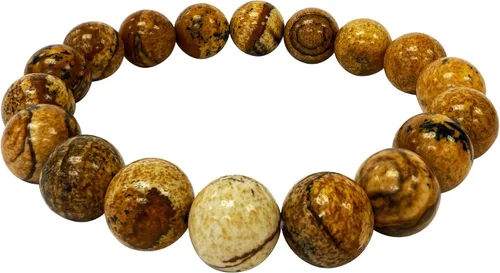 Vista 695 de Gem Avenue Handmade Round Bead Stretch Bracelet Unisex Natural Stone Beaded Jewelry for Men & Women, Elastic Wristband for Daily Wear