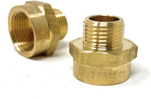 Vista 42 de Adaptador de latón sin plomo Cascada, rosca G británica BSPP macho a NPT hembra (1" x 1" (1 pieza))