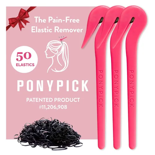 Vista 10 de THE PONY PICK - Herramienta de corte de bandas elásticas para el cabello, fácil de usar, sin dolor, sin daños en el cabello, herramienta de corte