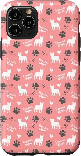 Vista 13 de Funda de regalo para iPhone 12 mini Frenchie mamá Bulldog francés rosa para mujer