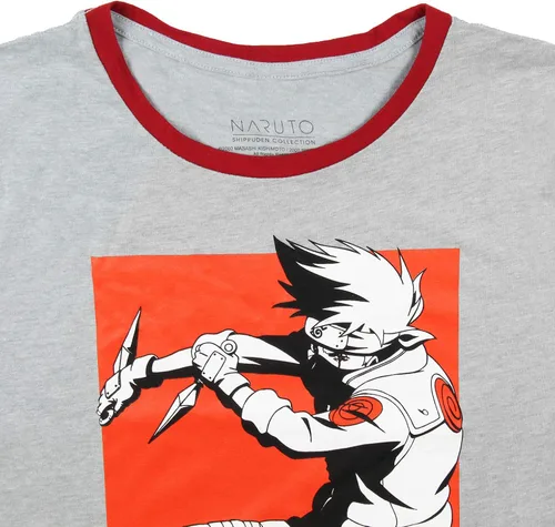 Vista 3 de Camiseta Kakashi Kanji Ringer de Naruto Junior