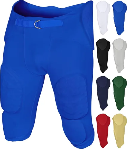 Vista 8 de Exxact Sports Proline Men's Integrated Football Pants with 7 Flex Pads Negro