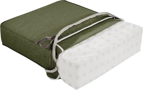 Vista 4 de Classic Accessories Montlake FadeSafe - Juego de cojines resistentes al agua para patio, 23 x 23 x 5 pulgadas (asiento), 21 x 20 x 4 pulgadas