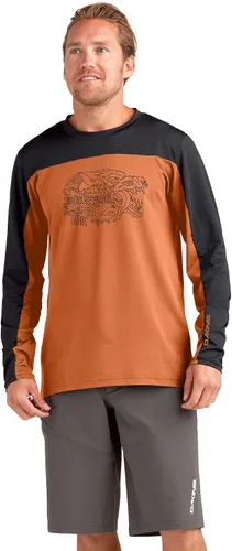 Vista 24 de Dakine Men's Thrillium Long Sleeve Bike Jersey – Breathable MTB Jersey Performance Fabric Equipo Aggy Negro