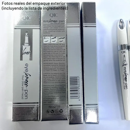 Vista 8 de Pluma de cejas de 4 puntas, trazos naturales para el cabello, forro, barba