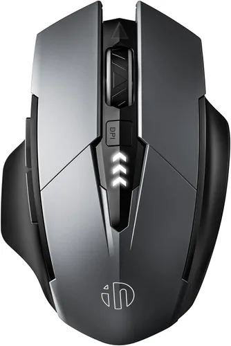 Vista 9 de INPHIC - Ratón inalámbrico recargable silencioso actualizado, 12800 DPI para juegos Tri-Mode 2.4G/Type-C Wired/Bluetooth Wireless Gaming Mouse