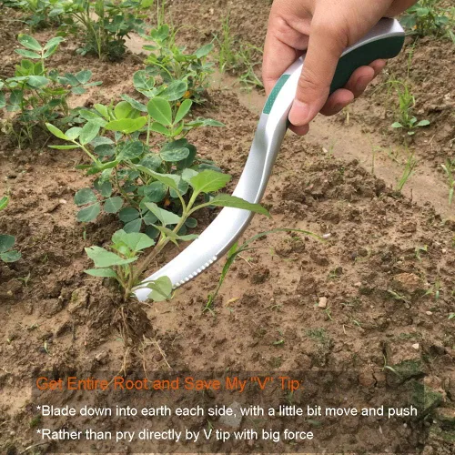 Vista 4 de Herramientas de aluminio de una sola pieza, herramienta de desmalezadora de jardín de mano, mango ergonómico, la mejor herramienta de deshierbe