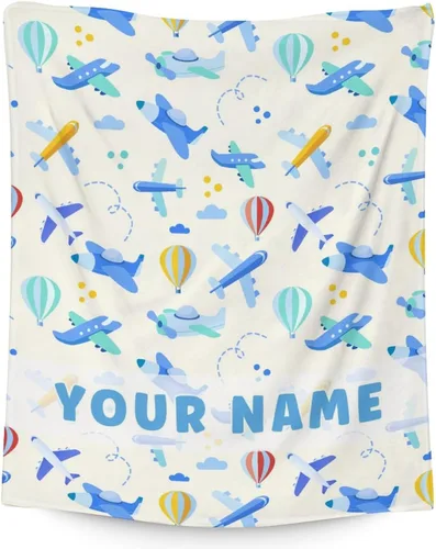 Vista 7 de Manta de avión para regalo, 30 x 40 pulgadas, bonita manta para niños y adultos, manta suave y mullida verde claro para sofá, oficina