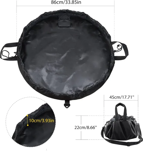 Vista 7 de Wetsuit Change Mat, Portable Large Beach Dry Bag Waterproof Changing Mats with Shoulder and Handle Strap for Surfing