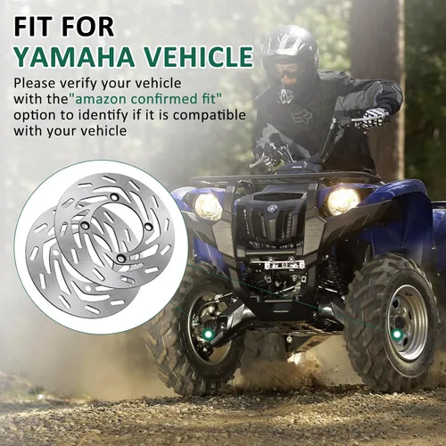 Vista 7 de M MATI 2 unidades de rotor de disco de freno delantero izquierdo/derecho para Yamaha Kodiak 700 YFM700 2016-2020 Grizzly 550 YFM550 2009-2014