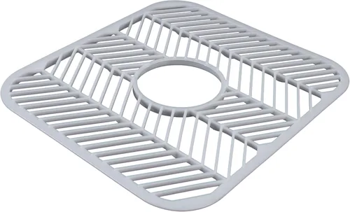 Vista 5 de Kitchen Details Tapete de plástico para fregadero, rejilla de fregadero, protege el fregadero y la vajilla, 12 x 11 x 0.4 pulgadas, en blanco o gris