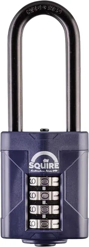 Vista 10 de Squire Candado resistente (CP50/1.5) – Grillete largo más resistente – Candado combinado de 4 ruedas – Acero aleado para resistencia a la corrosión
