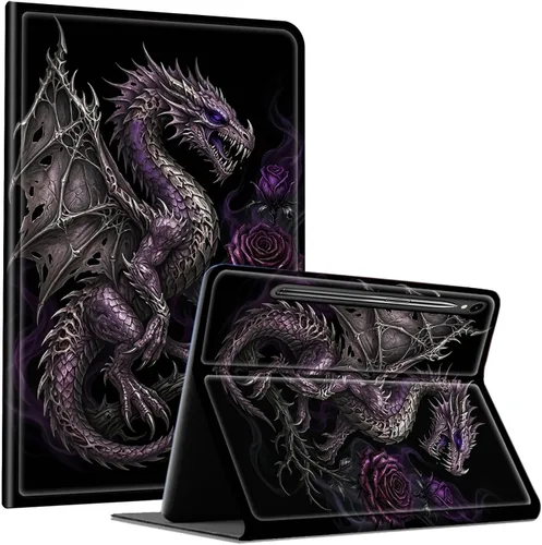 Vista 8 de Slim Case for Samsung Galaxy Tab S10 Lite / S10 FE / S9 FE 10.9" & Galaxy Tab S9 11", Multi-Angle Stand PU Leather Smart Folio Cover with Soft TPU