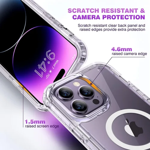 Vista 561 de DIACLARA - Funda transparente compatible con iPhone XR 6.1 pulgadas 2018
