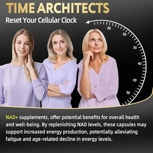 Vista 5 de Suplemento NAD de 1800 mg - NAD+ licotinamida ribósido NR con resveratrol para mujeres y hombres - Aumenta los niveles de NAD Plus, avanzado, salud