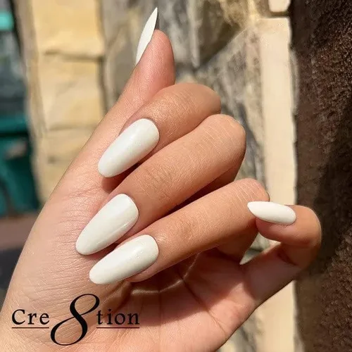 Vista 2 de Cre8tion - Polvo mágico de uñas cromado y perla blanca para arte de uñas, purpurina cromada en polvo brillante, uso profesional en salones
