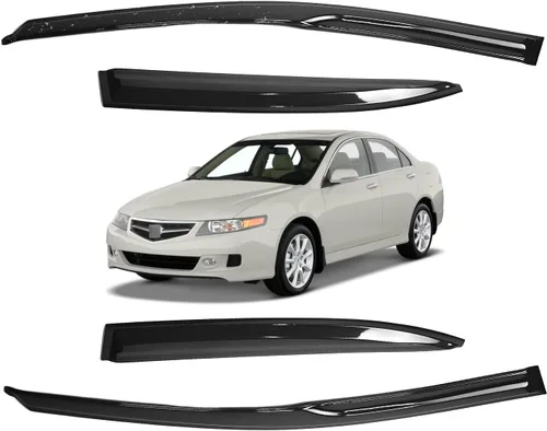 Vista 91 de Viseras para ventanas para Mazda 3 Sedán 4 puertas 2004 2005 2006 2007 2008 2009 estilo JDM Mugen, deflector de viento, protector solar y de lluvia