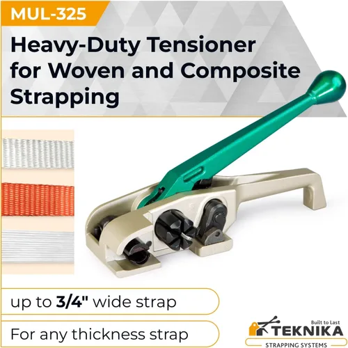 Vista 2 de IDL Packaging MUL-325 PRO Tensor resistente para flejes de cables tejidos y compuestos, ancho de correa de hasta 3/4