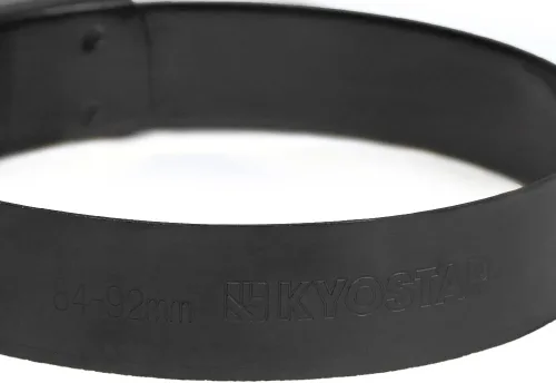 Vista 4 de Kyostar - Abrazadera de manguera con perno en T de acero inoxidable ajustable de 1.75" (44mm - 53mm) en negro (electroforesis)
