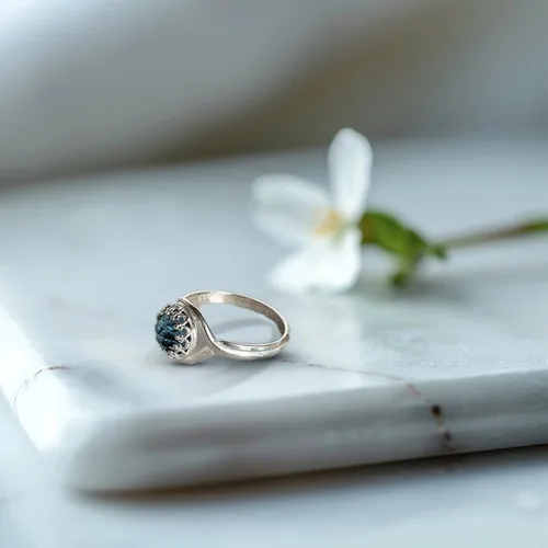 Vista 2 de 2 piezas de anillos de plata de ley 925 – ajuste de bisel redondo de 0.315 in tamaño 5 – suministros de fabricación – espacios en blanco perfectos