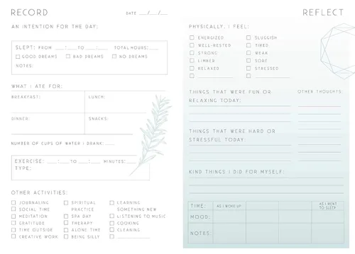 Vista 4 de Self-Care: A Day and Night Reflection Journal (90 Days) (Inner World) Tapa blanda – 8 Enero 2019