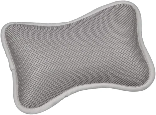 Vista 8 de Heallily Almohada de bañera 1 pieza suave de apoyo con ventosas para cuello y hombro (gris)