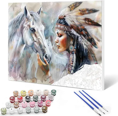 Vista 48 de Paquete de 6 pinturas por números para mujeres sudafricanas para adultos, principiantes, músicos negros, kits de pintura al óleo sobre lienzo