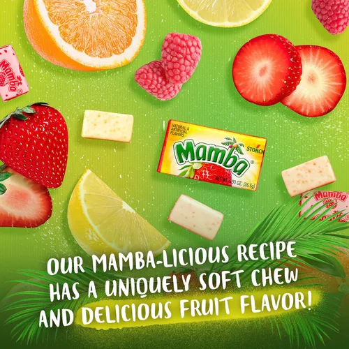 Vista 3 de Mamba Caramelos masticables de frutas, 3.73 onzas, 24 piezas (paquete de 24)