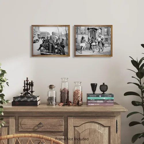 Vista 3 de Arte de pared con fotos afroamericanas vintage - Regalos para el Mes de la Historia Negra, Día de MLK - Impresiones de imágenes retro para maestros