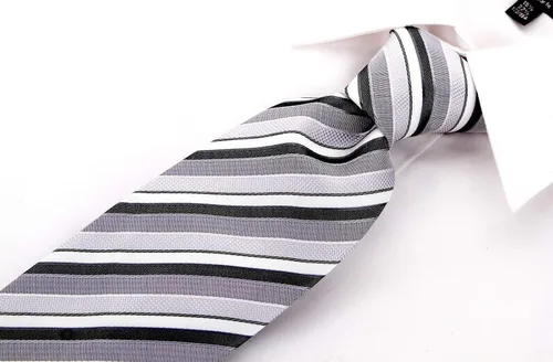 Vista 96 de Scott Allan - Corbatas de rayas para hombre - Corbata tejida para hombre