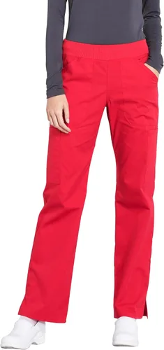 Vista 10 de Pantalones quirúrgicos Workwear Professionals para mujer, pantalón cargo sin cierre, elástico suave, WW170 Negro