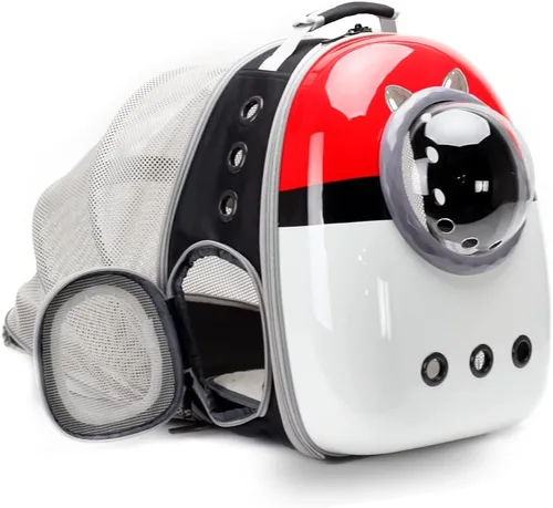 Vista 12 de Mochila expandible para gatos, mochila para gatos, gatitos y cachorros pequeños, mochila de burbujas aprobada por aerolíneas, cápsula espacial Azul